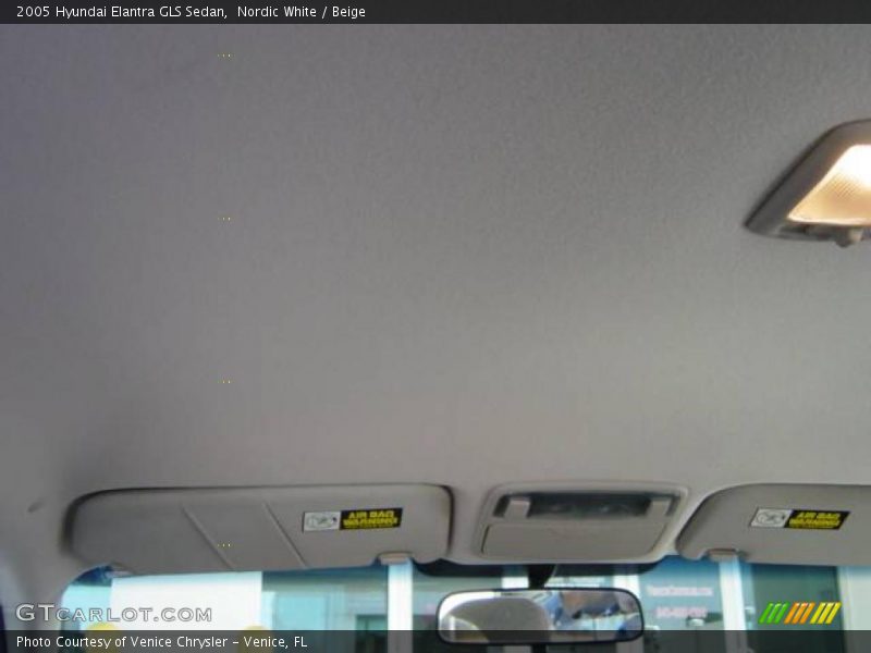 Nordic White / Beige 2005 Hyundai Elantra GLS Sedan