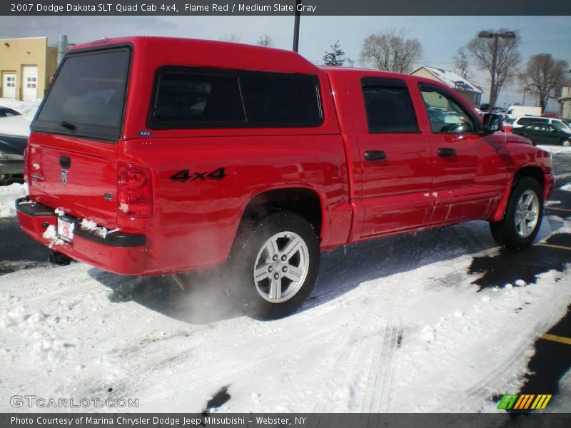 Flame Red / Medium Slate Gray 2007 Dodge Dakota SLT Quad Cab 4x4