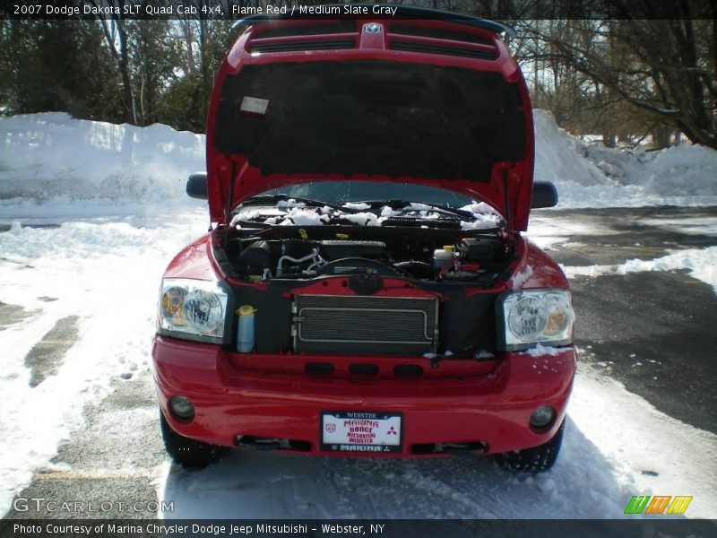 Flame Red / Medium Slate Gray 2007 Dodge Dakota SLT Quad Cab 4x4