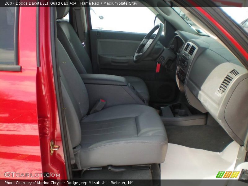Flame Red / Medium Slate Gray 2007 Dodge Dakota SLT Quad Cab 4x4