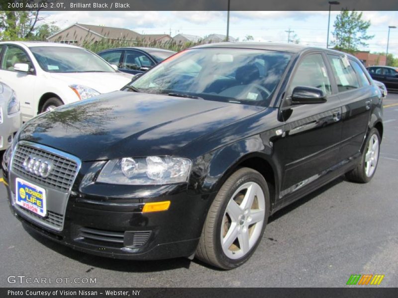 Brilliant Black / Black 2008 Audi A3 2.0T