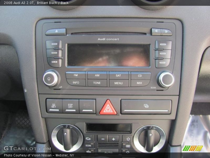 Brilliant Black / Black 2008 Audi A3 2.0T