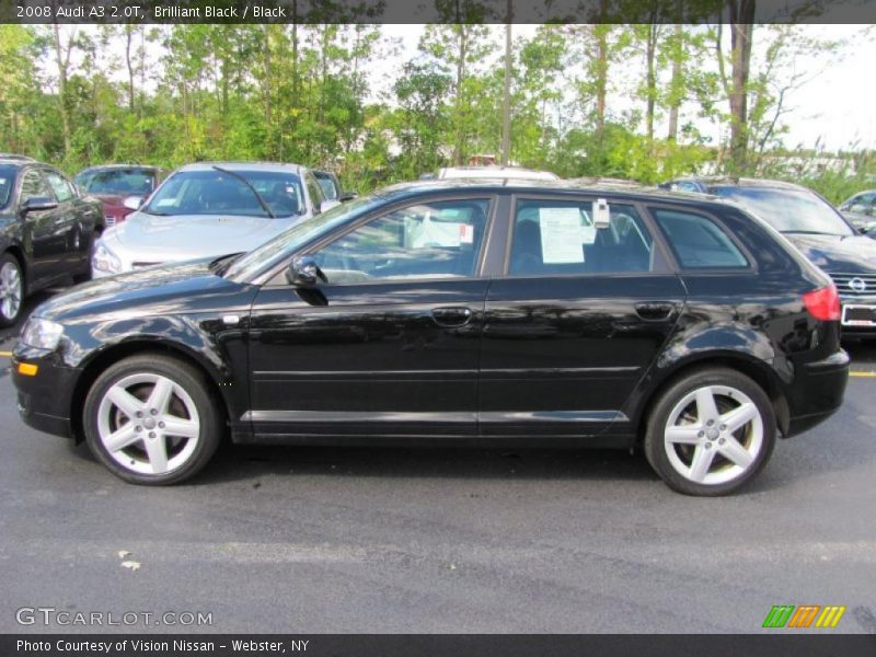 Brilliant Black / Black 2008 Audi A3 2.0T