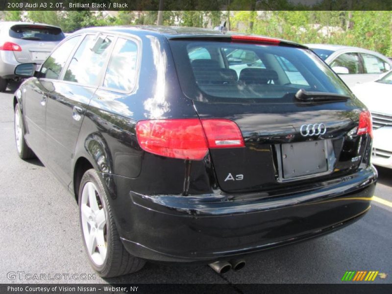 Brilliant Black / Black 2008 Audi A3 2.0T