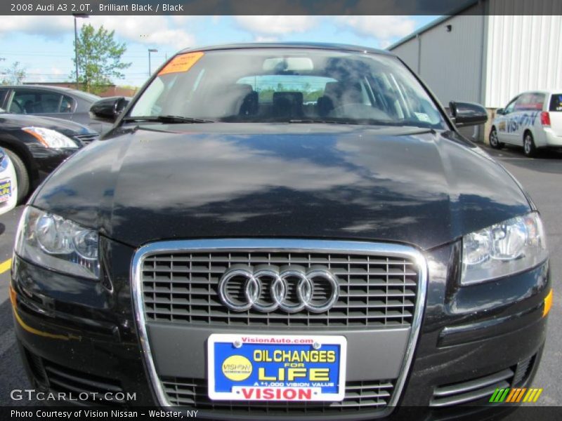 Brilliant Black / Black 2008 Audi A3 2.0T