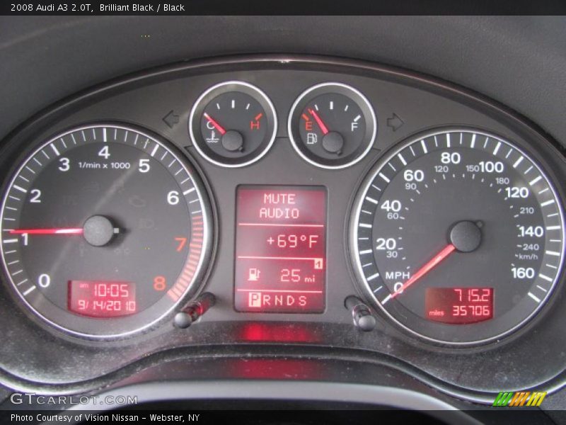 Brilliant Black / Black 2008 Audi A3 2.0T