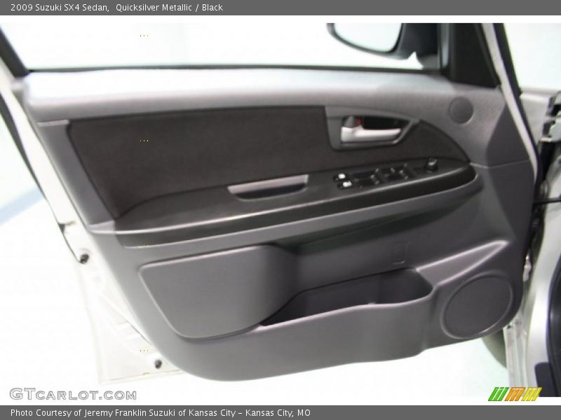 Quicksilver Metallic / Black 2009 Suzuki SX4 Sedan