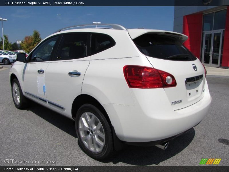 Pearl White / Gray 2011 Nissan Rogue SL AWD