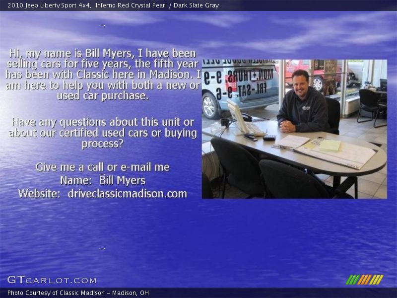 Inferno Red Crystal Pearl / Dark Slate Gray 2010 Jeep Liberty Sport 4x4