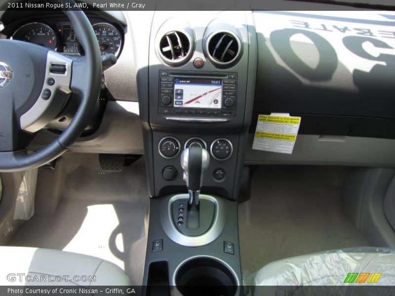 Pearl White / Gray 2011 Nissan Rogue SL AWD