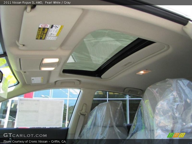 Pearl White / Gray 2011 Nissan Rogue SL AWD