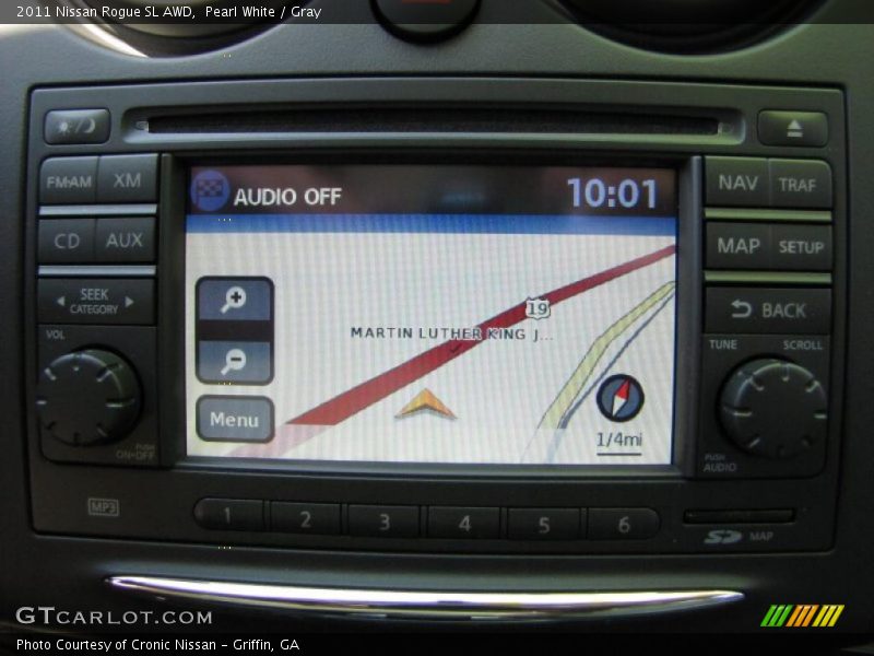 Pearl White / Gray 2011 Nissan Rogue SL AWD