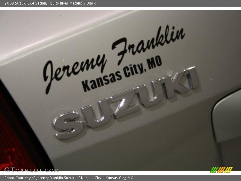 Quicksilver Metallic / Black 2009 Suzuki SX4 Sedan