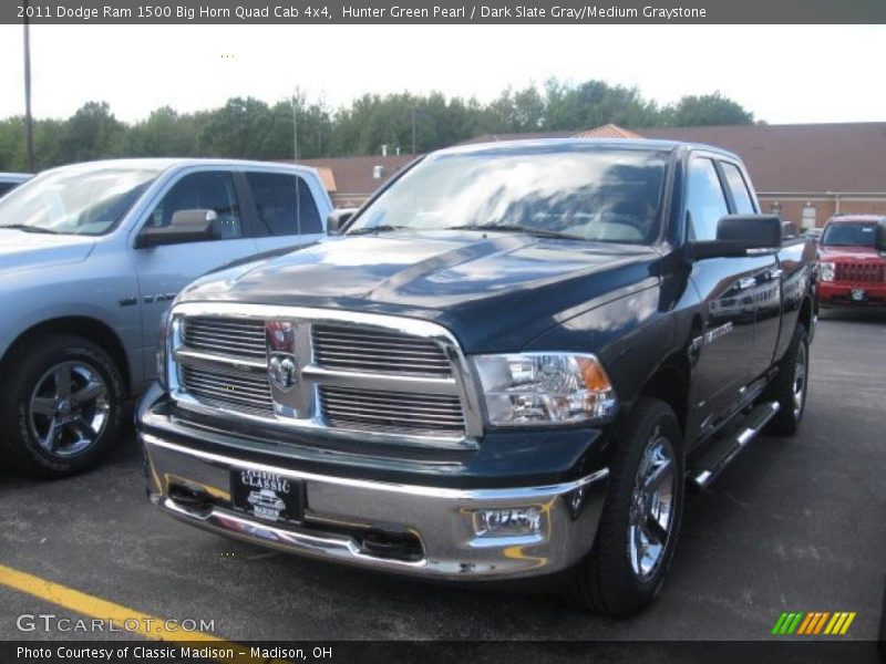 Hunter Green Pearl / Dark Slate Gray/Medium Graystone 2011 Dodge Ram 1500 Big Horn Quad Cab 4x4