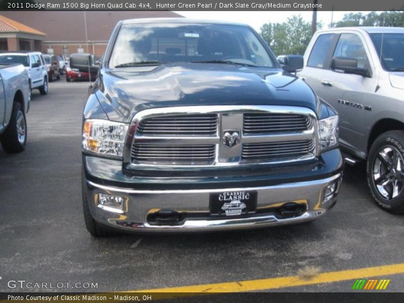 Hunter Green Pearl / Dark Slate Gray/Medium Graystone 2011 Dodge Ram 1500 Big Horn Quad Cab 4x4