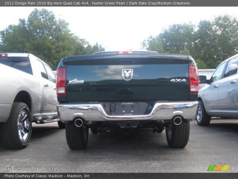 Hunter Green Pearl / Dark Slate Gray/Medium Graystone 2011 Dodge Ram 1500 Big Horn Quad Cab 4x4