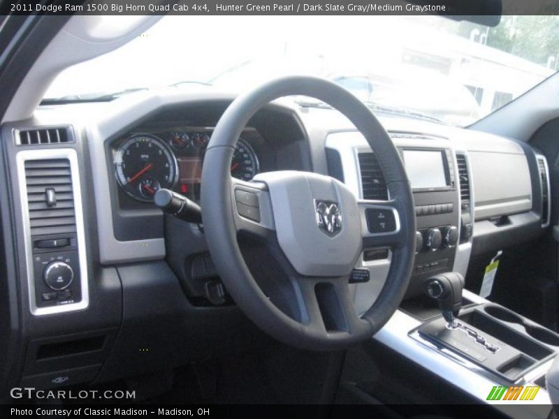 Hunter Green Pearl / Dark Slate Gray/Medium Graystone 2011 Dodge Ram 1500 Big Horn Quad Cab 4x4