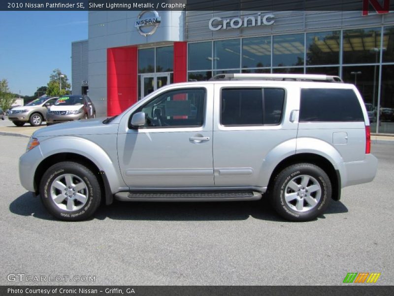 Silver Lightning Metallic / Graphite 2010 Nissan Pathfinder SE