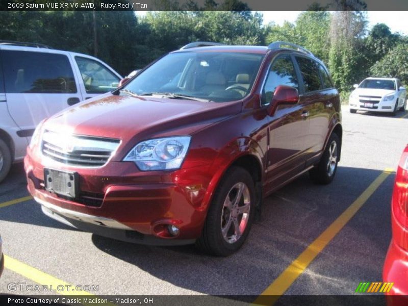 Ruby Red / Tan 2009 Saturn VUE XR V6 AWD