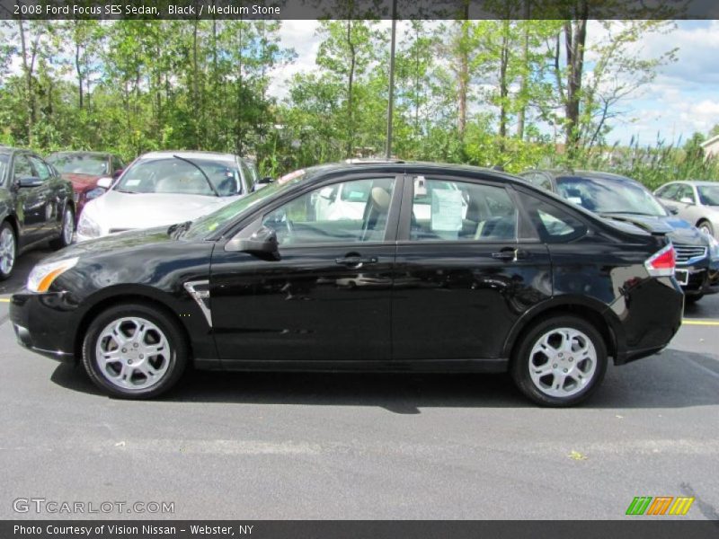 Black / Medium Stone 2008 Ford Focus SES Sedan