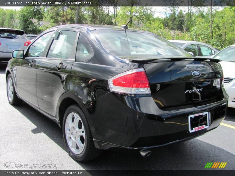 Black / Medium Stone 2008 Ford Focus SES Sedan