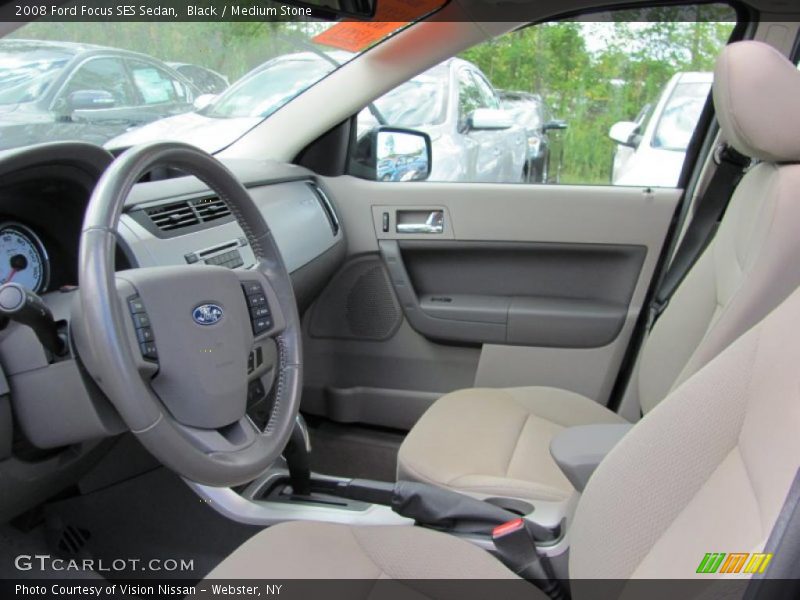 Black / Medium Stone 2008 Ford Focus SES Sedan