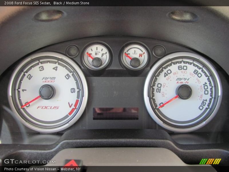 Black / Medium Stone 2008 Ford Focus SES Sedan