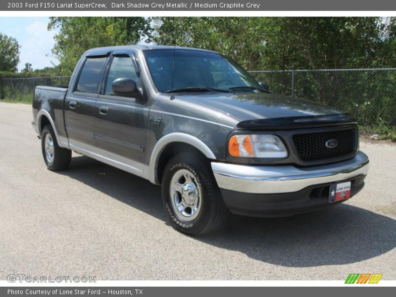 Dark Shadow Grey Metallic / Medium Graphite Grey 2003 Ford F150 Lariat SuperCrew