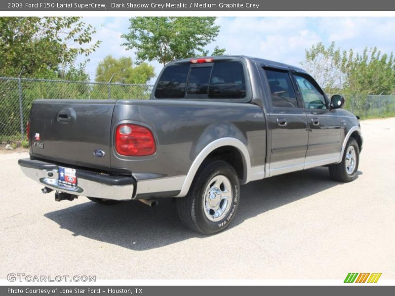 Dark Shadow Grey Metallic / Medium Graphite Grey 2003 Ford F150 Lariat SuperCrew