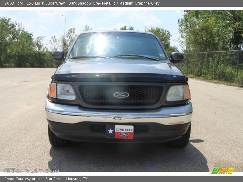 Dark Shadow Grey Metallic / Medium Graphite Grey 2003 Ford F150 Lariat SuperCrew