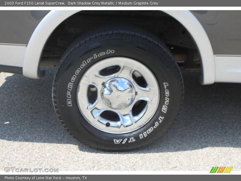 Dark Shadow Grey Metallic / Medium Graphite Grey 2003 Ford F150 Lariat SuperCrew