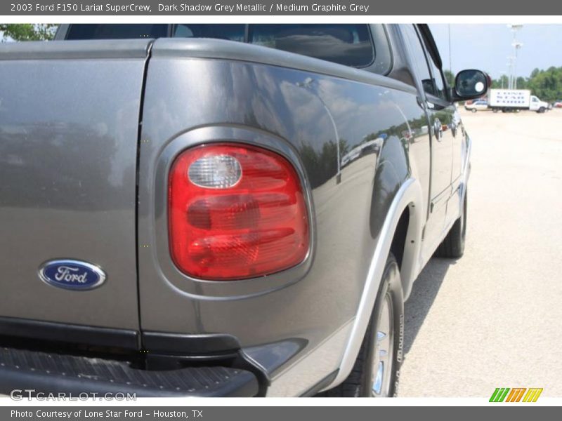 Dark Shadow Grey Metallic / Medium Graphite Grey 2003 Ford F150 Lariat SuperCrew