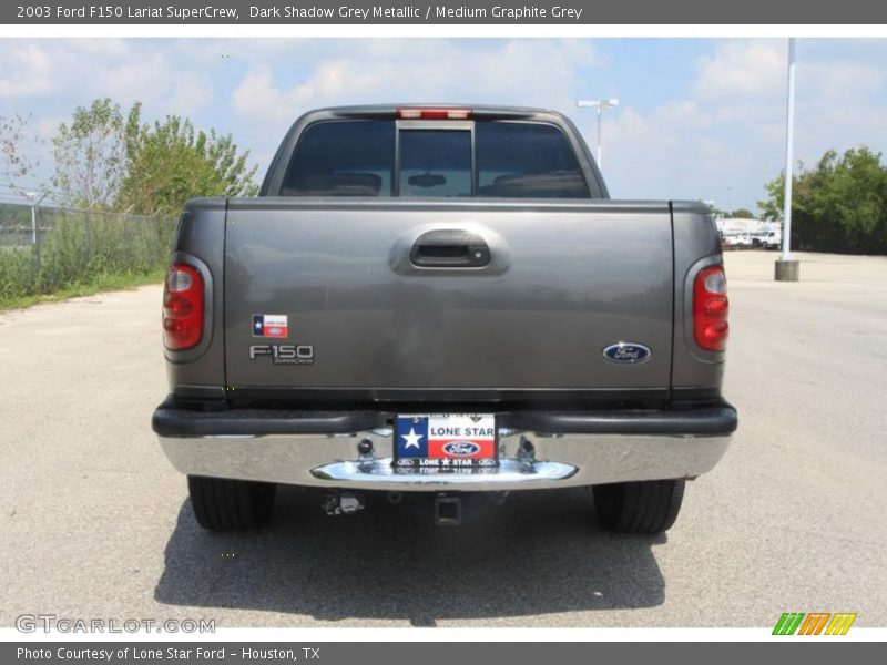 Dark Shadow Grey Metallic / Medium Graphite Grey 2003 Ford F150 Lariat SuperCrew