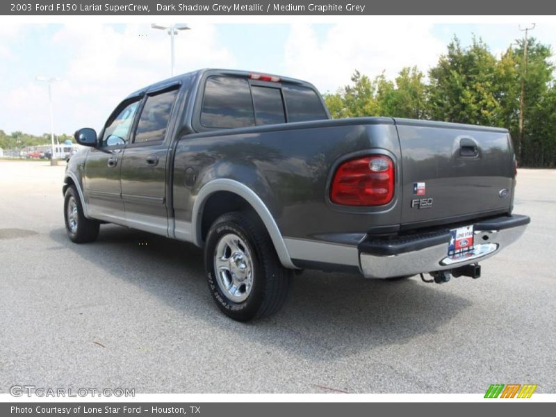 Dark Shadow Grey Metallic / Medium Graphite Grey 2003 Ford F150 Lariat SuperCrew
