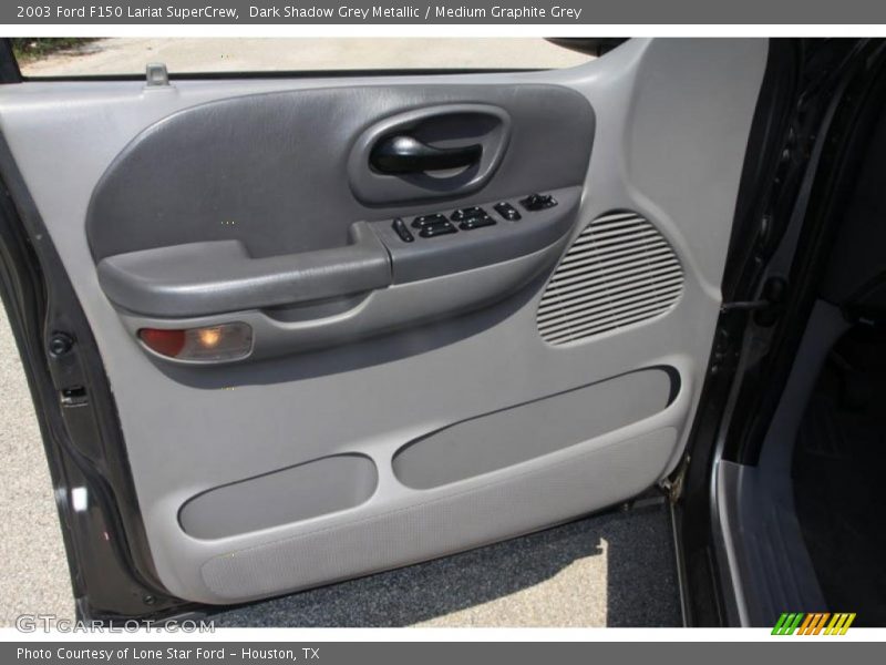 Dark Shadow Grey Metallic / Medium Graphite Grey 2003 Ford F150 Lariat SuperCrew