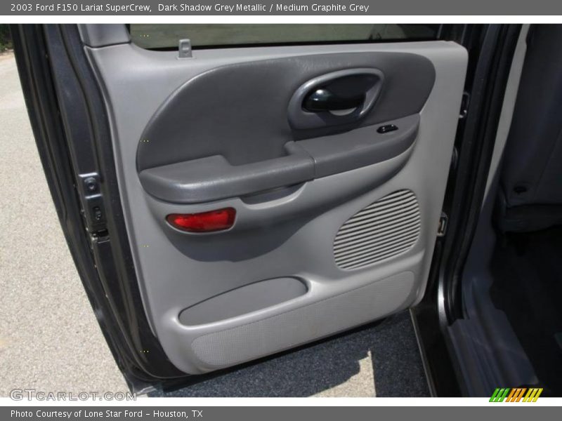 Dark Shadow Grey Metallic / Medium Graphite Grey 2003 Ford F150 Lariat SuperCrew