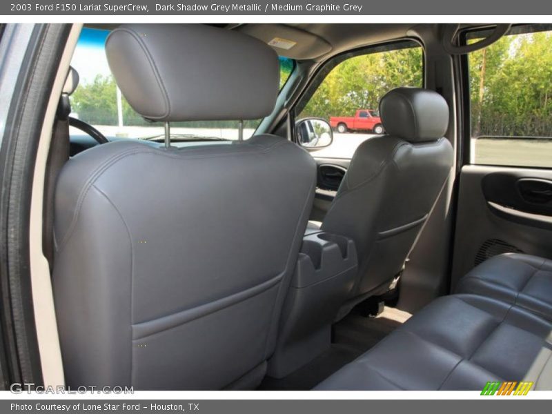 Dark Shadow Grey Metallic / Medium Graphite Grey 2003 Ford F150 Lariat SuperCrew