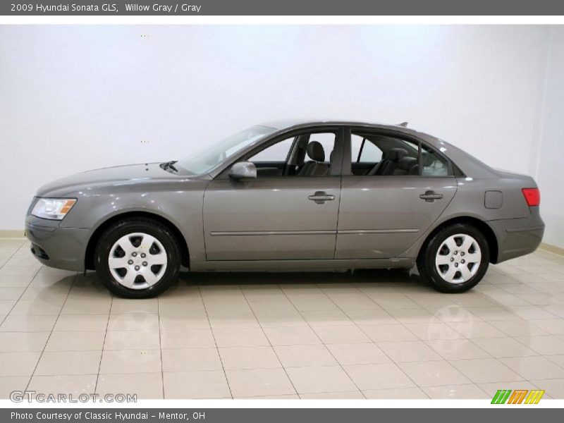 Willow Gray / Gray 2009 Hyundai Sonata GLS