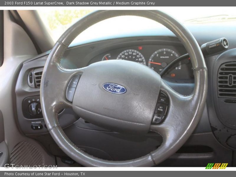 Dark Shadow Grey Metallic / Medium Graphite Grey 2003 Ford F150 Lariat SuperCrew