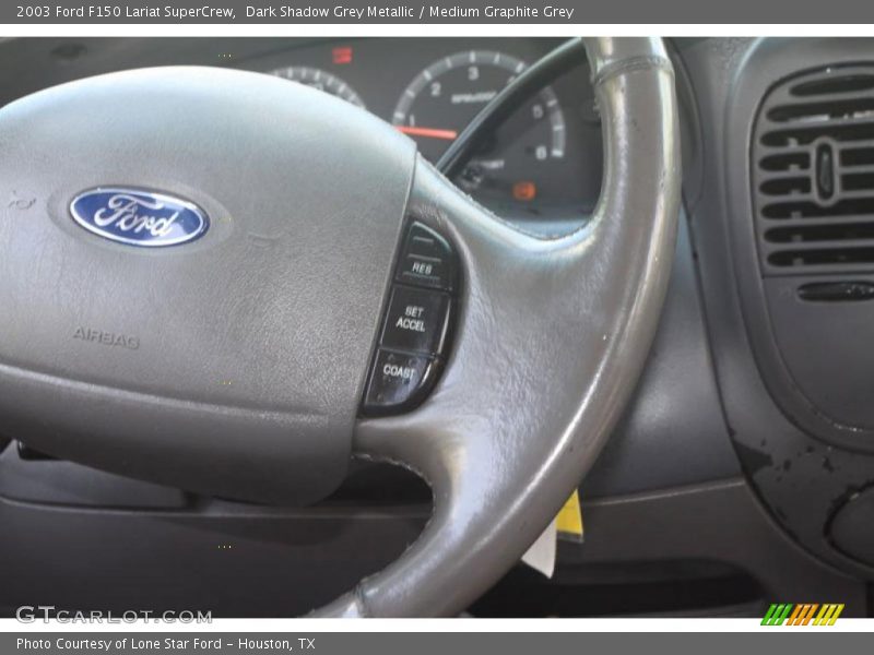 Dark Shadow Grey Metallic / Medium Graphite Grey 2003 Ford F150 Lariat SuperCrew