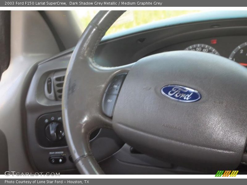 Dark Shadow Grey Metallic / Medium Graphite Grey 2003 Ford F150 Lariat SuperCrew