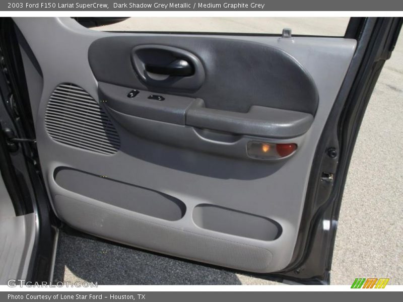 Dark Shadow Grey Metallic / Medium Graphite Grey 2003 Ford F150 Lariat SuperCrew
