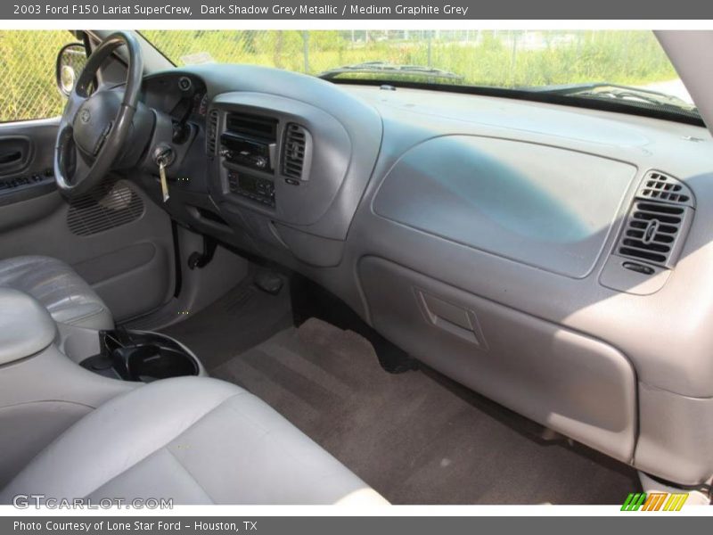 Dark Shadow Grey Metallic / Medium Graphite Grey 2003 Ford F150 Lariat SuperCrew