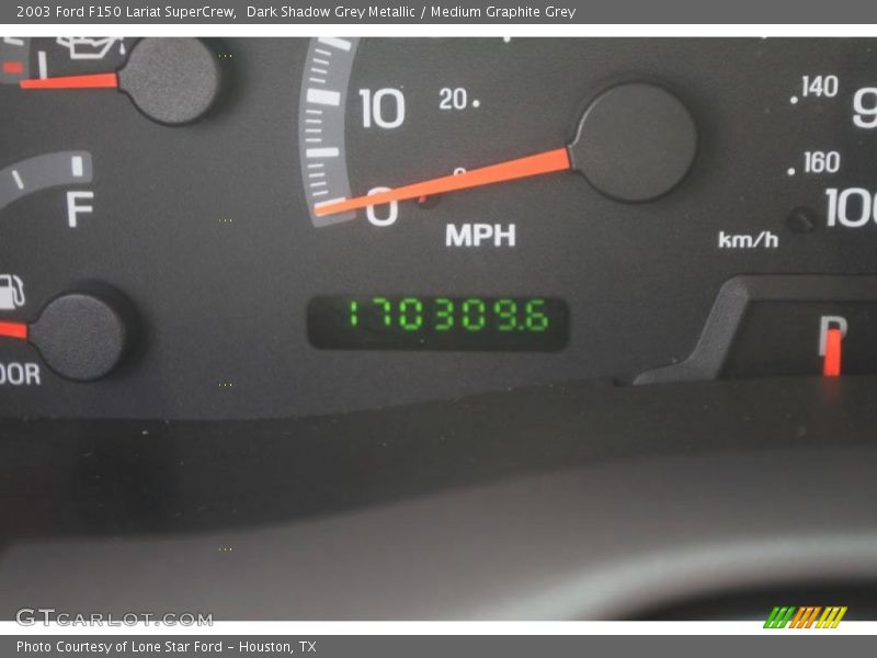 Dark Shadow Grey Metallic / Medium Graphite Grey 2003 Ford F150 Lariat SuperCrew