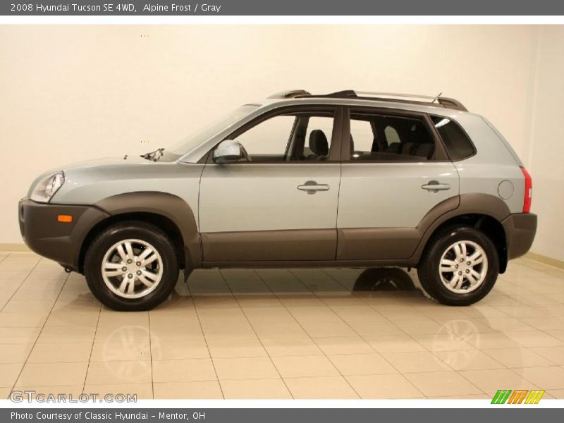 Alpine Frost / Gray 2008 Hyundai Tucson SE 4WD
