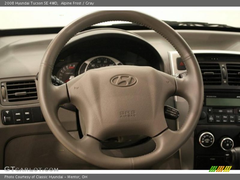 Alpine Frost / Gray 2008 Hyundai Tucson SE 4WD