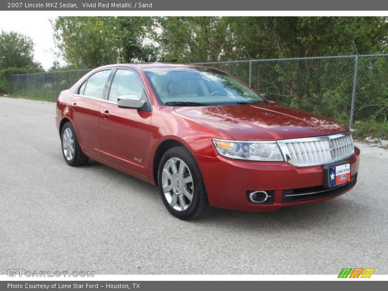 Vivid Red Metallic / Sand 2007 Lincoln MKZ Sedan