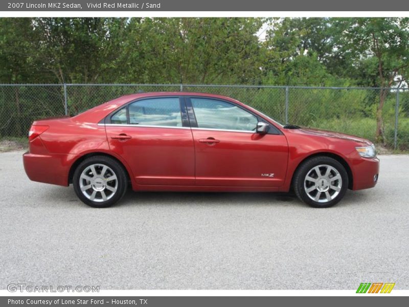 Vivid Red Metallic / Sand 2007 Lincoln MKZ Sedan