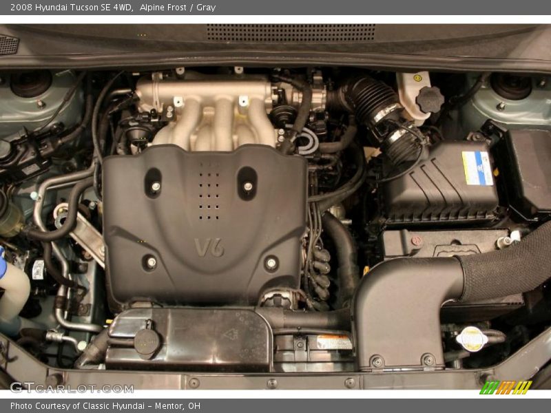 Alpine Frost / Gray 2008 Hyundai Tucson SE 4WD