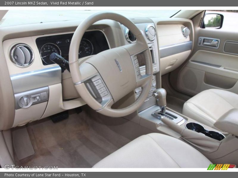 Vivid Red Metallic / Sand 2007 Lincoln MKZ Sedan